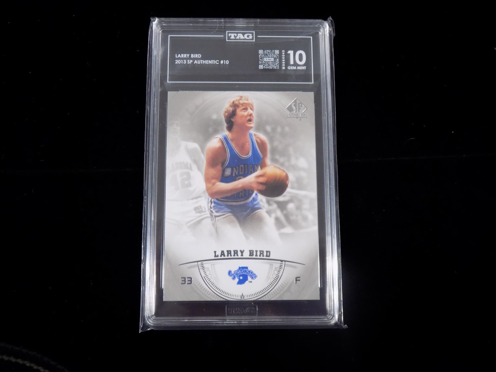 Larry Bird #10 Basketball Cards 2013 SP Authentic trading card — raw and PSA graded price guide