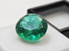 Emerald 9-10 Ct Round Cut Green Colombian EGL CERTIFIED Loose Gemstone