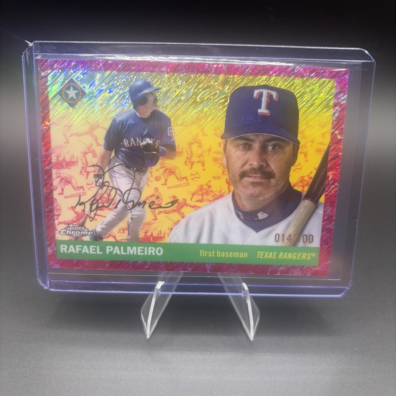 2025 Topps Chrome Platinum #441 Rafael Palmeiro Pink Toile Refractor /100