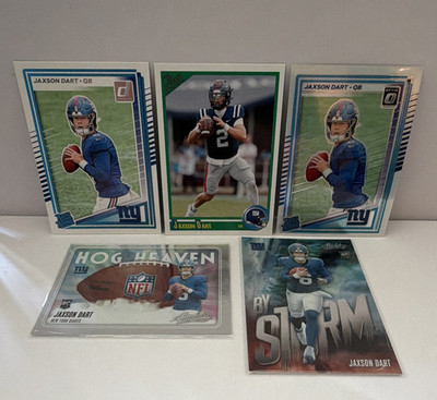 Jaxson Dart ROOKIE 5 Card Lot New York Giants NFL