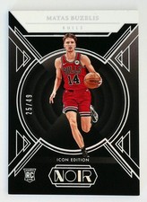 2024-25 NOIR ICON EDITION HOLO SILVER #174 MATAS BUZELIS /49 BULLS
