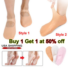 1 Pair Foot Care Socks Spa Silicone Moisturizing Gel Anti Cracking Protector US