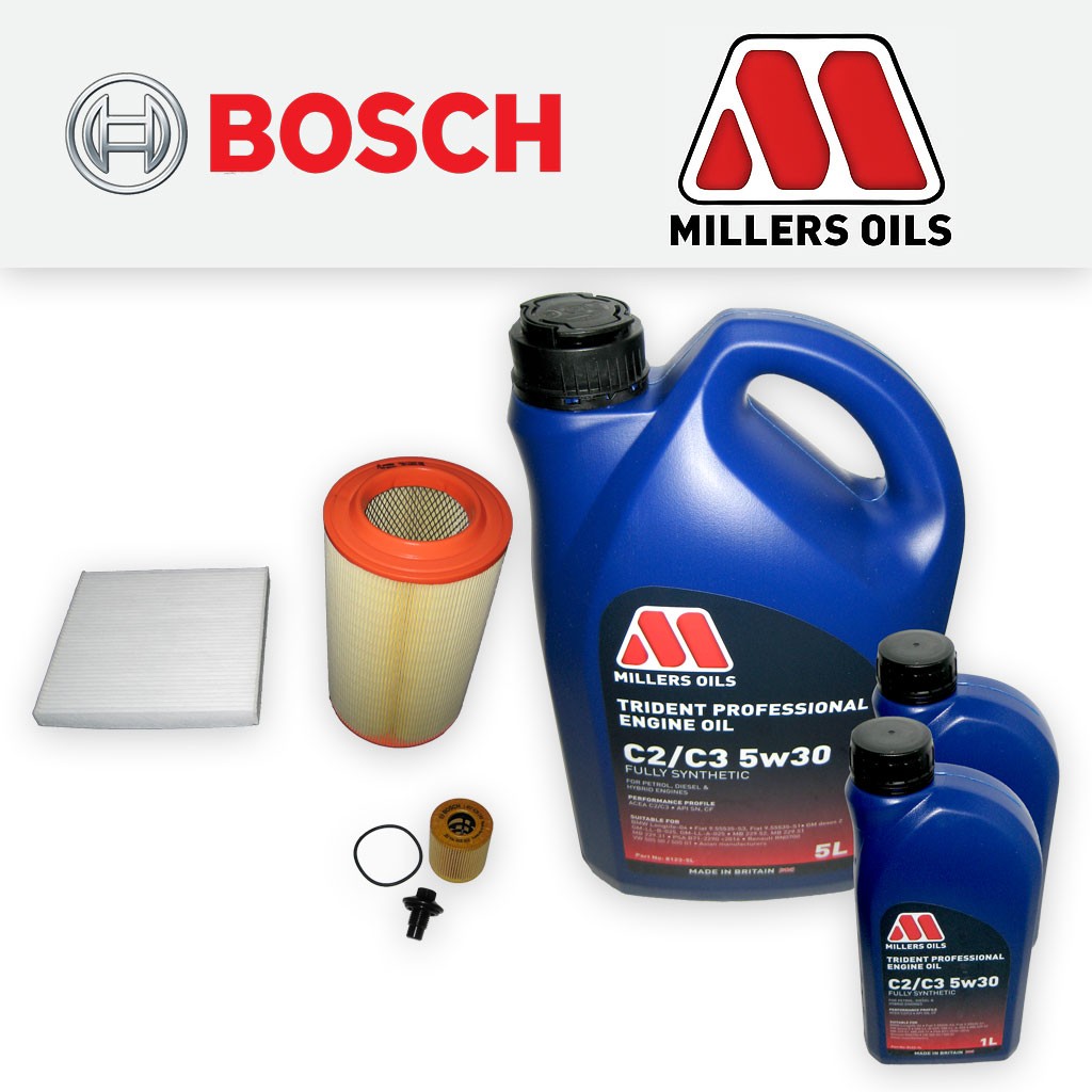 SERVICE KIT for PEUGEOT BOXER 2.2 HDI OIL AIR CABIN FILTER +5w30 OIL (2006-2013)