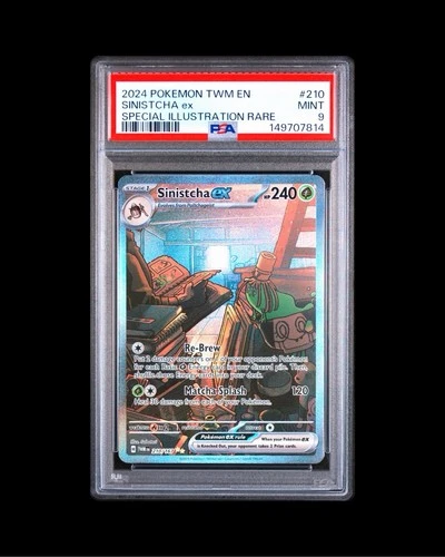 Pokemon TWM 210/167 - Twilight Masquerade Sinistcha ex SIR - PSA 9