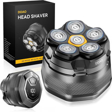 Head Shavers for Bald Men, IPX7 Waterproof, 6D Magnetic Self-Sharpening Steel Bl