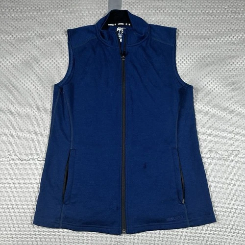 Minus33 Expedition Wool Vest Wilderness Mens L Navy Blue Merino Outdoor Soft - product listing photo