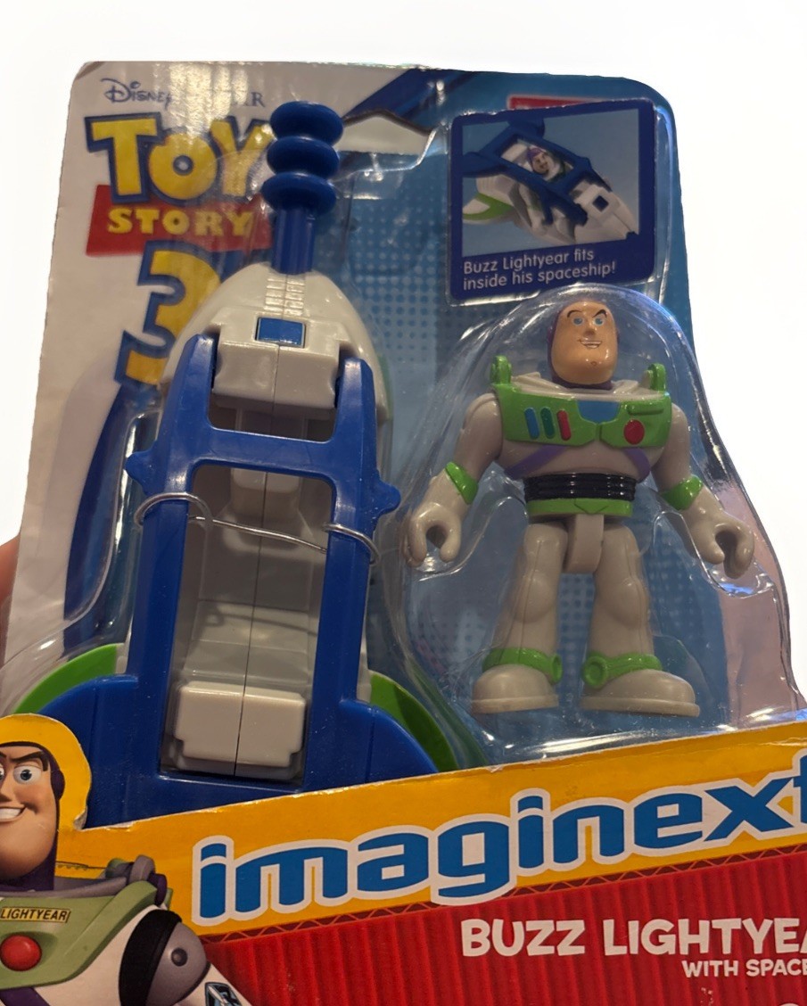 2009 Imaginext Buzz Lightyear With Spaceship Toy Story Fisher Price New