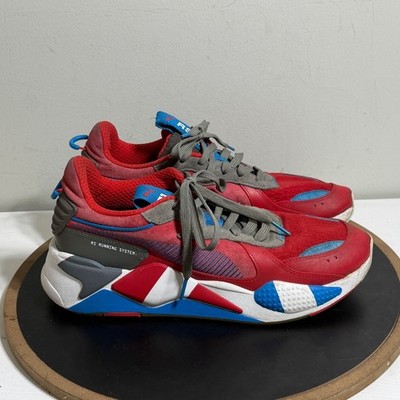 Puma RS-X Running System Sneakers Men 10.5 Red Blue Gray Retro Y2K Streetwear