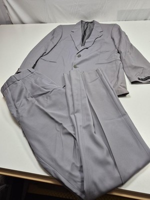 VTG Scabal Suit Mens 42R Gray Wool 2 Piece 36x36 Western Germany Classic Fit