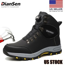 Rotary Button Work Boots for Man Steel Toe Wa...