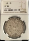 1902 S Morgan Silver Dollar. NGC XF45
