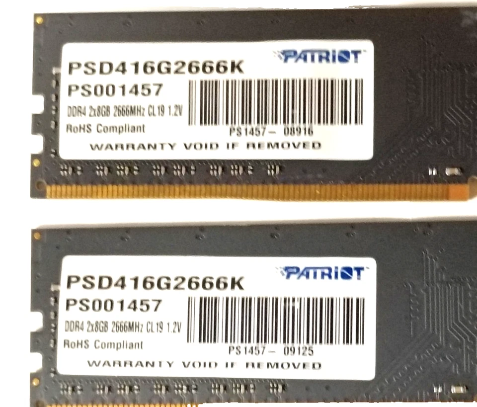 16GB Kit (2 x 8GB) Signature Line DDR4 2666MHz CL19 UDIMM Memory PSD416G2666K - Image 2 of 3