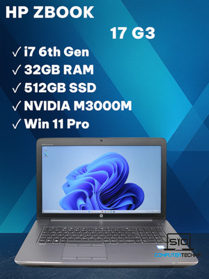 HP Zbook 17 G3 i7-6700HQ 32GB RAM 512GB SSD NVIDIA Quadro M3000M 17'' FullHD