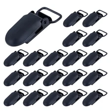 T Tulead Suspender Clips Black Clips Metal Holder Clip Fasteners Pants Clip B...