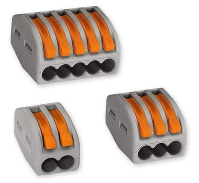 Wago Wire Splicing Connector Terminal Block 50 Pack 222 412 413 415 Orange Gray