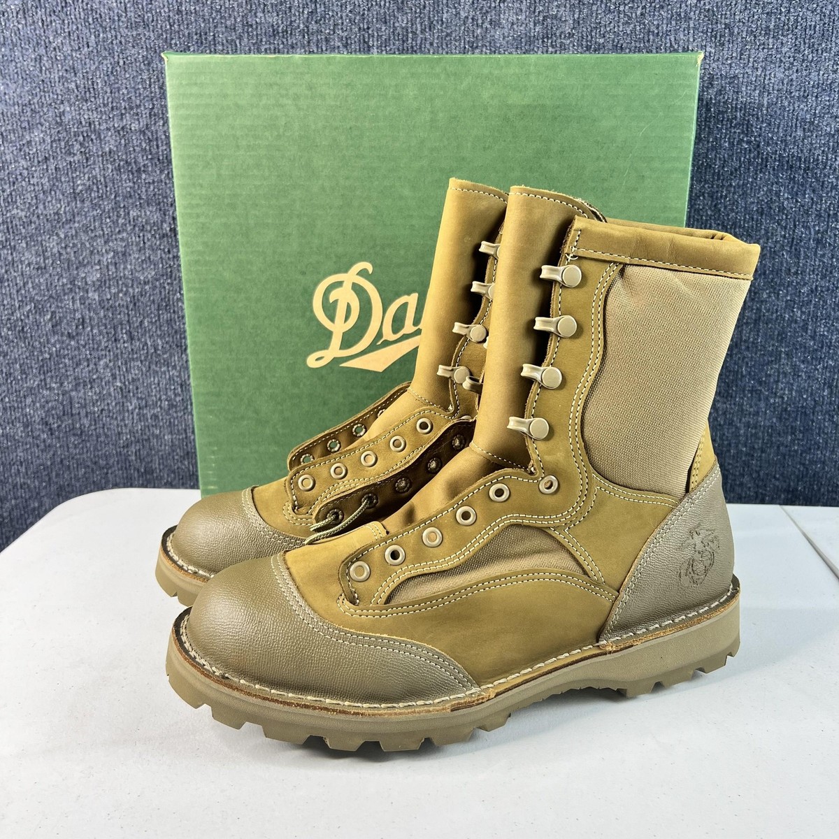 Danner USMC RAT Hot Weather Boots Mens Size 10.5 Coyote Tan Vibram