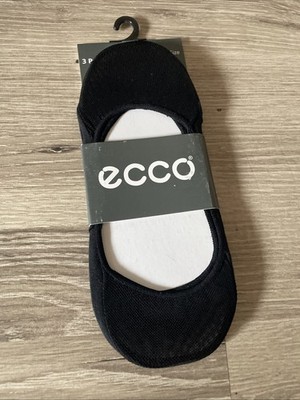 2 X ECCO Unisex Classic No-Show Low-Cut Liner Socks   3-Pack, Black = 6 Pairs