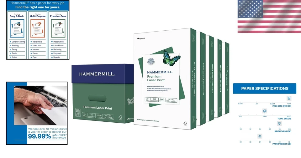 Sustainable 24lb Laser Print Paper - 11x17, 2500 Sheets - Image 2 of 4