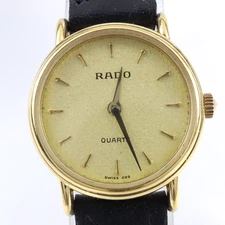 Vintage RADO Ladies Quartz Watch 133.5317.2 Gold Dial 21mm