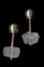 New 14K 3mm Fine Solid Yellow Gold Round Bead Ball Stud Earrings Lot hf