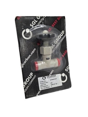 New SGL Carbon Technic Straight Way Valve G 1/2'' - PP & FPM DN8 R 1/2''