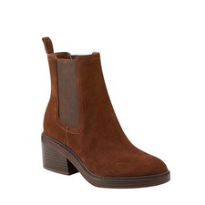 Marc Fisher Womens 9 M Dark Brown Modesty Pull On Chelsea Booties NIB NH3