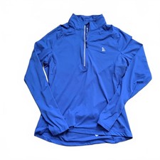 Levelwear Blue Long Sleeve Quarter Zip Athletic Shirt Medium