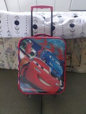 DISNEY PIXAR CARS Lightning Mcqueen 16" ROLLING LUGGAGE