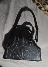 Black Spider Web Purse Short and Long Strap