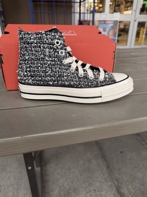 Converse Chuck 70 Hi High Top Sneaker Metallic Tweed Black/Silver/White A14442C