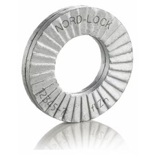 Nord-Lock 1526 Wedge Lock Washer, For Screw Size 3/8 In Steel, Advanced
