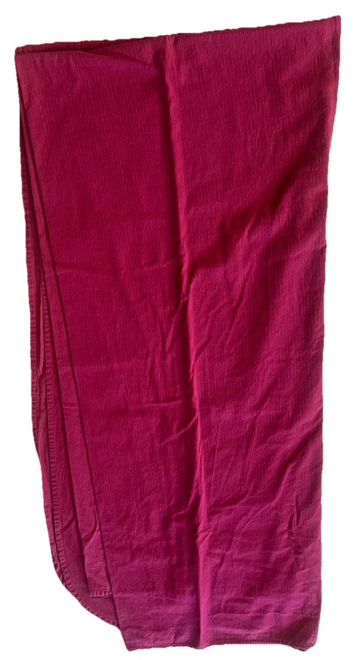 Vintage Vermont Country Store Ribcord Queen Bedspread Red Burgundy Round Edges - Image 3 of 4