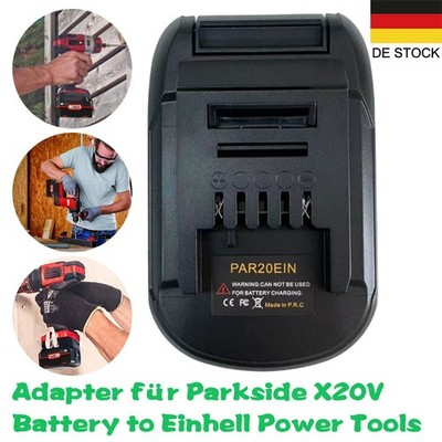 Akkuadapter Konverter für Parkside 20V auf für Einhell 18V Elektrowerkzeuge