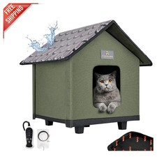 Insulated Heated Cat Shelter for Winter - Waterproof, Cozy  Easy to Assemble