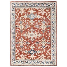 5'x7' Rust Red Anatolian Village Design Hand Knotted Pure Wool Oriental Rug 2797