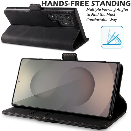 Para Samsung S25 Ultra S25+ S25 Edge S25 Cuero Magnético Abatible Billetera Estuche Cubierta - Imagen 8 de 32