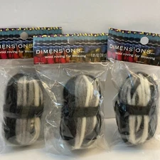Dimensions Wool Pencil Roving Variegated Black Grey Felt Needle Felting Crafts