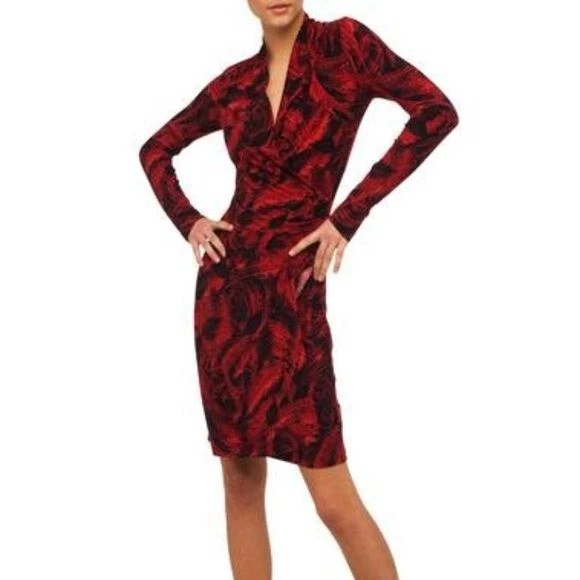 open lace back dress Red Corduroy Collared Sally Dress main image 1