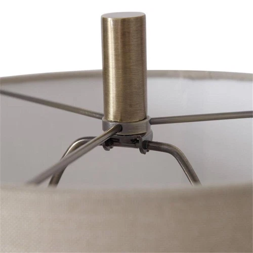 Uttermost Natania Steel Marble and Linen Buffet Lamp in Khaki/Brass - Picture 6 of 10