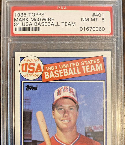 1985 Topps 1984 USA Baseball Team Mark Mcgwire #401 PSA 8 - Bild 3 von 8