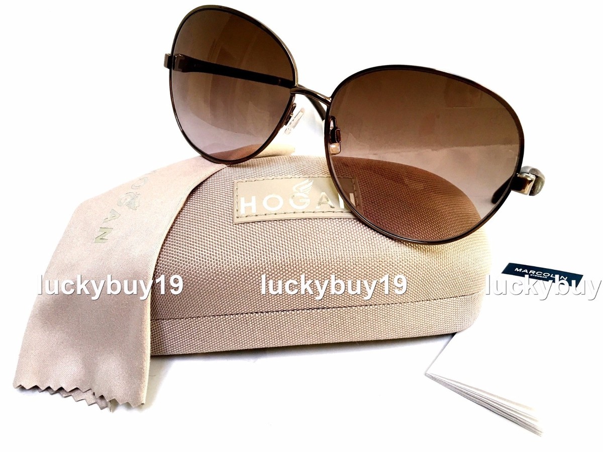 $255 NWT Hogan HO0070 Made in Italy Brown Sunglasses Authentic w