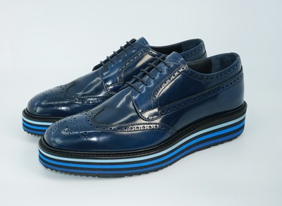 prada leather platform brogues