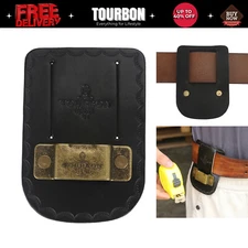 TOURBON Leather Tape Measuring Hanger Drill Tool Clip Holster Carry Belt Pouch