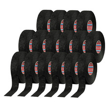 Noise Damping Automotive Wire Harness Tape - 19mm x 15m, 16 Rolls, Black