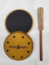 RED HOT CUSTOM OSAGE ORANGE BLACK ALUMINUM TURKEY CALL - FRICTION POT GLASS NWTF