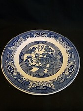 10" Willow Ware Royal China "Blue Willow" Plate, Underglazed