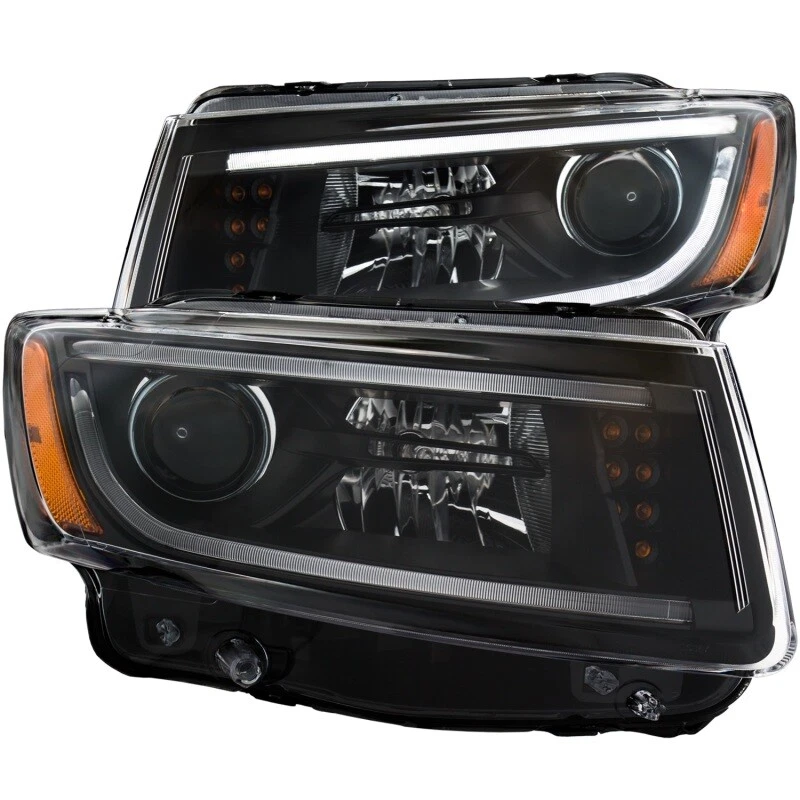 ANZO For 2014-2015 Jeep Grand Cherokee Projector Headlights W/ Plank Style Foto 2 de 4