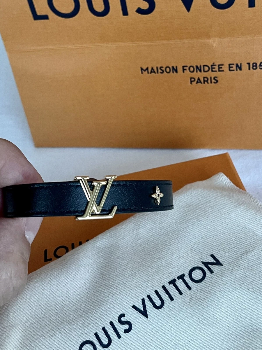 LOUIS VUITTON LV Iconic Bracelet Leather Noir M8085 Accessory 