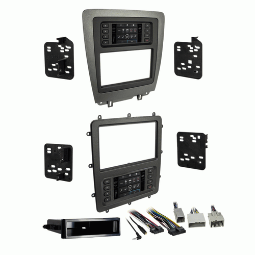 2010-2014 FORD MUSTANG DOUBLE DIN CAR RADIO STEREO DASH KIT TOUCHSCREEN CLIMATE - Picture 2 of 8
