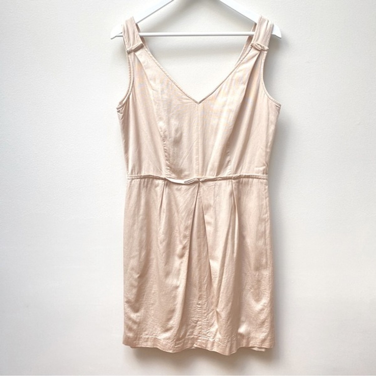 cream colored knee length dress Talbots Size 12 AU: Liquidation line shape. Ladies - Black Draped Evening dresses Bust:34” (86cm)